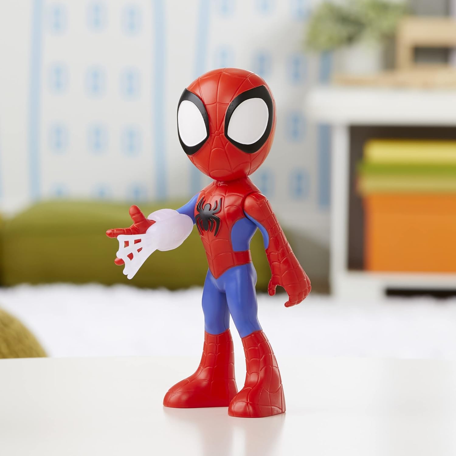 Marvel Spidey and His Amazing Friends Supersized Spidey Action Figure - 22.5 cm Poseable Figure with Web Accessory, Ages 3+ 2