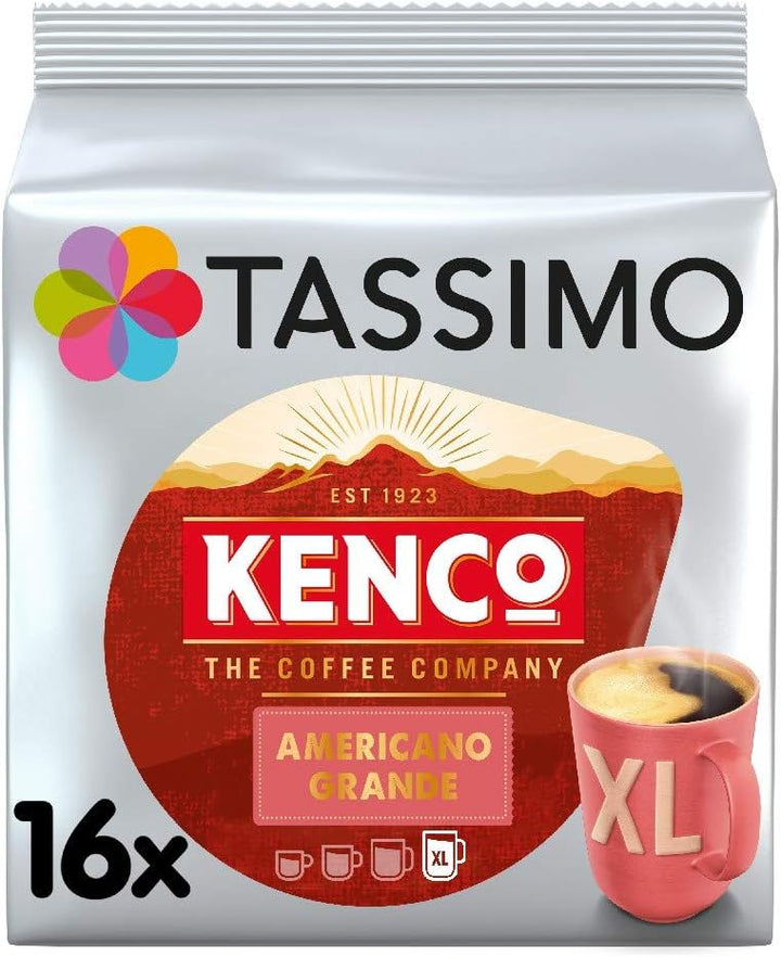 Kenco Americano Grande Coffee Pods for Tassimo Machines (Pack of 5, 80 Capsules)