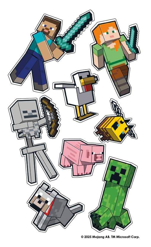 Danilo Promotions LTD Minecraft Birthday Card with Stickers | Standard Size | MN091 5