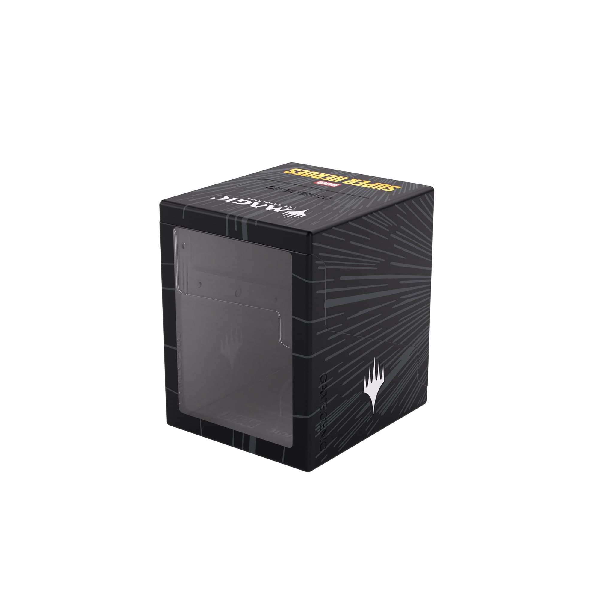 Gamegenic Bastion 100+ XL Deck Box - Holds 100 Double-Sleeved Cards | Marvel Super Heroes Comic Burst Black 1