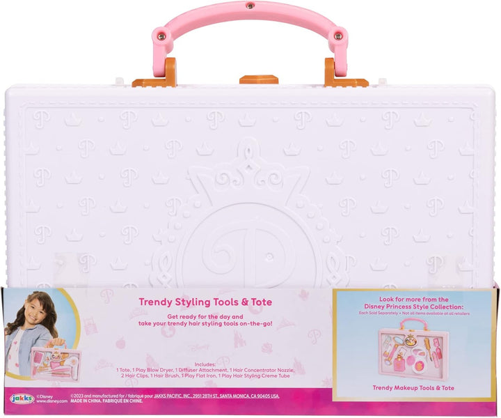 Disney Princess Style Collection - Trendy Hair Pretend Play Styling Tools with Sound & Storage Tote (DP-HairTote)