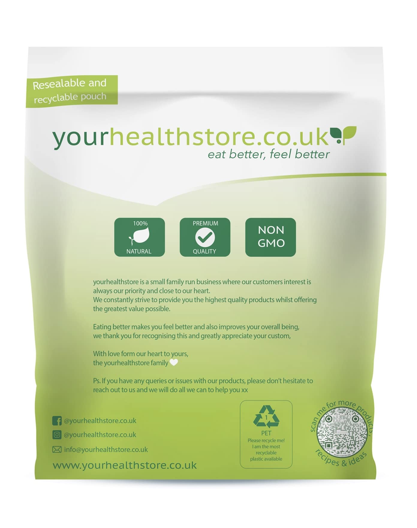 yourhealthstore Premium Gluten Free Oat Flour 1kg - 100% British Oats, Dairy Free, Wheat Free 2