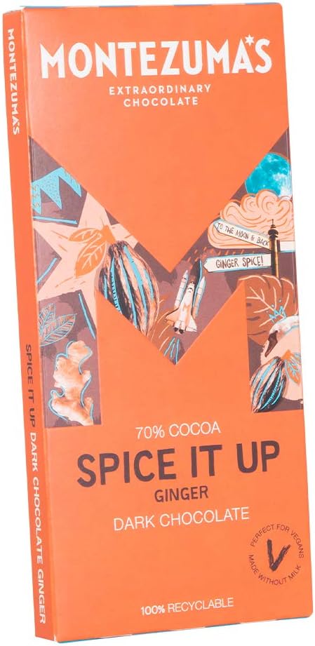 Montezuma's - Spice It Up 70% Cocoa Dark Chocolate with Ginger 90g Bar