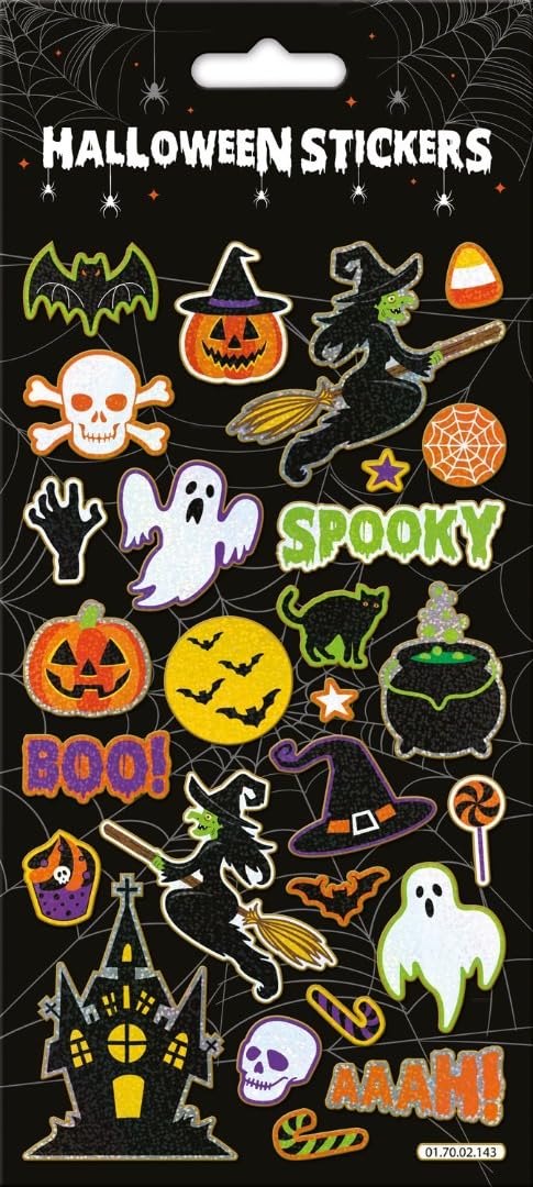 Paper Projects - Spooky Halloween Sparkly Stickers 1