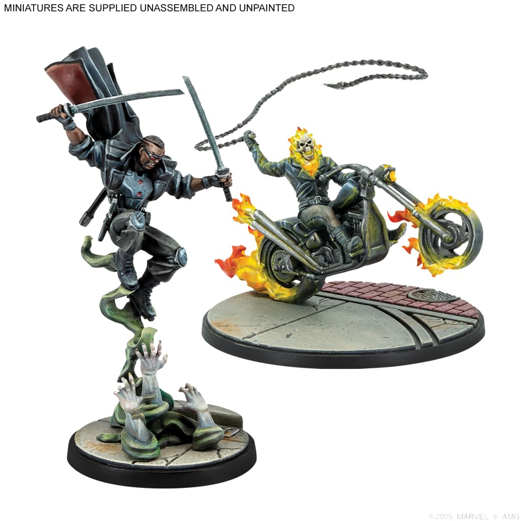 ATOMIC MASS GAMES Marvel Crisis Protocol - Midnight Sons Affiliation Pack | 4 Miniatures | Multilingual 3