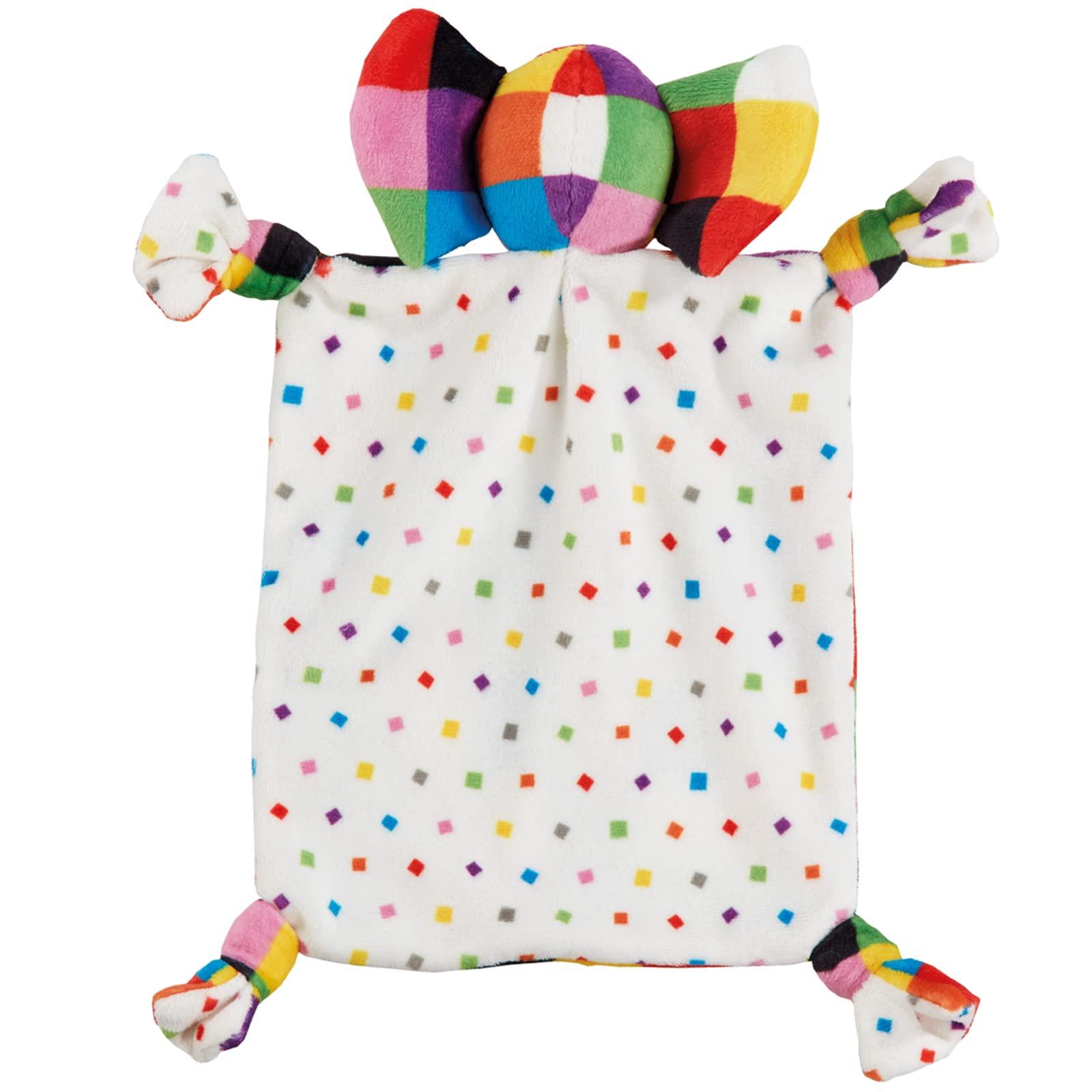 Rainbow Designs Elmer Elephant Comfort Blanket | Baby Soft | Polyester | Suitable from Birth