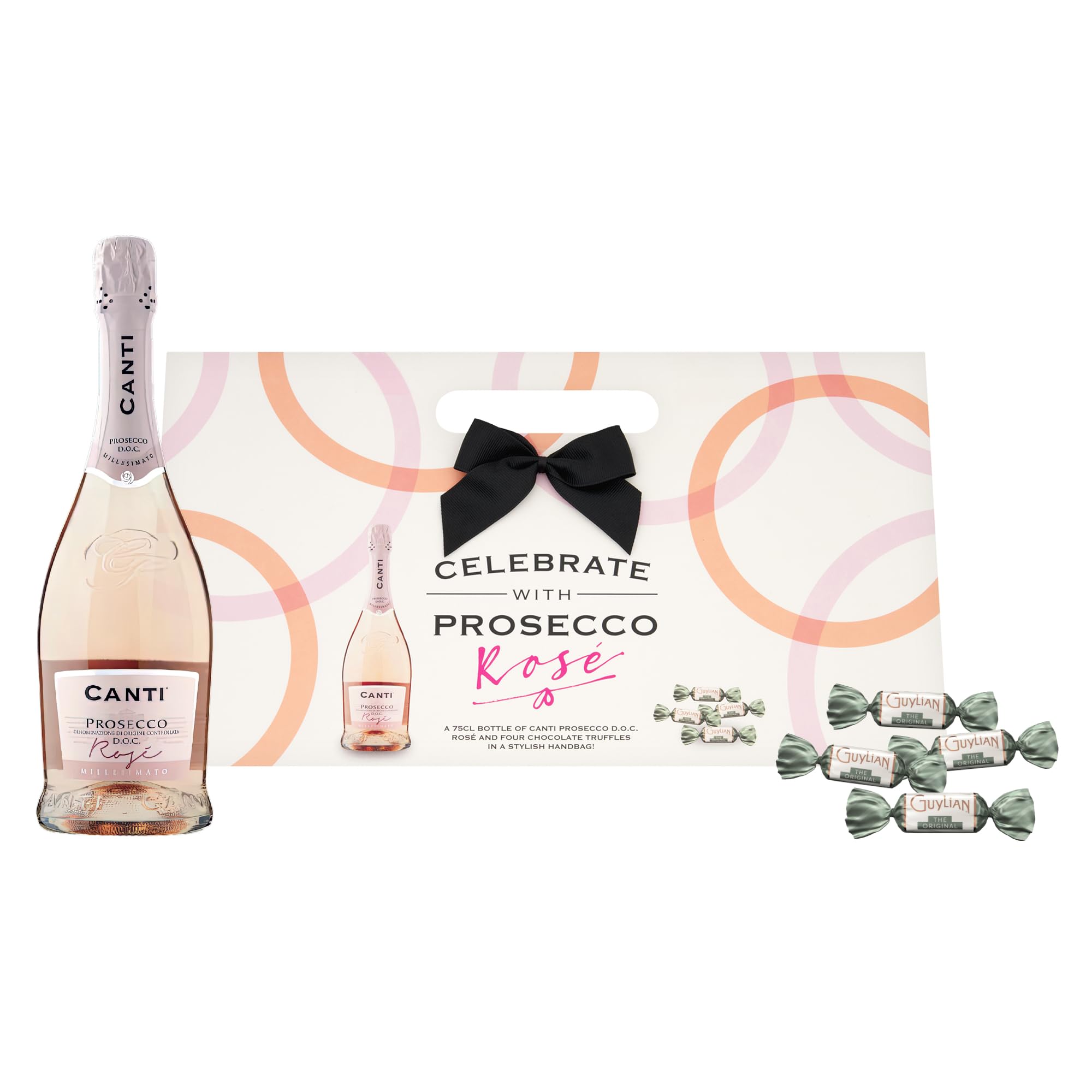 Canti Prosecco Rose 75cl & 4x Guylian Praline Temptations Belgian Chocolates 1