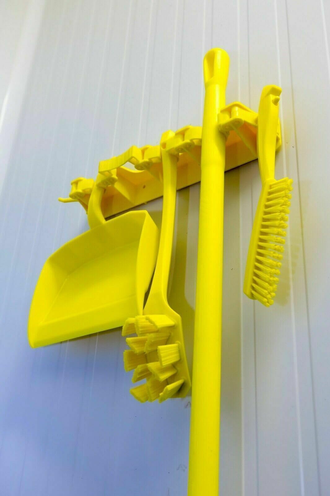 Vikan - 41953 Slim Stiff Bristle Hand Brush for Washing & Sweeping