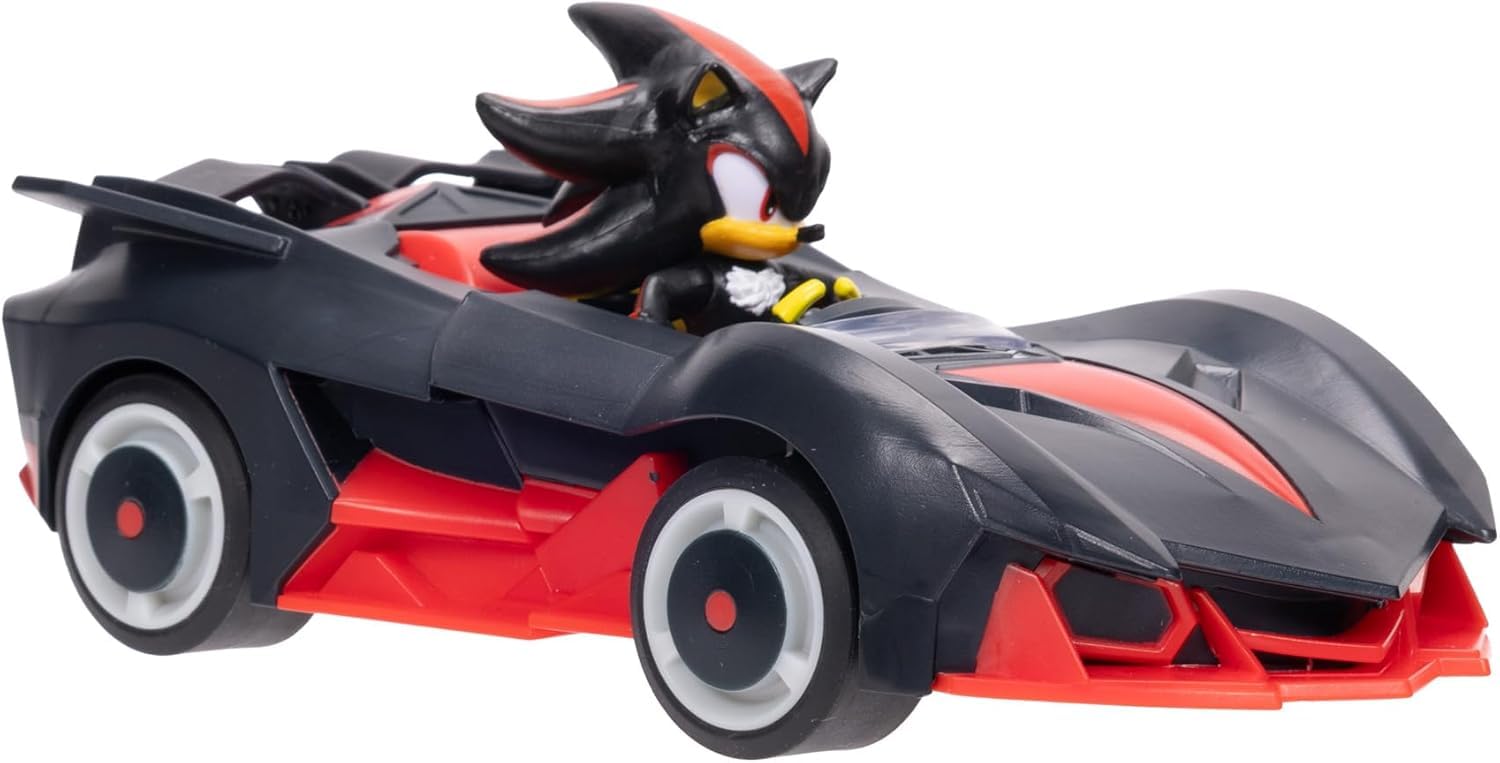Sonic The Hedgehog Shadow & Dark Reaper Rev-It Racer - Includes Mini Shadow Figurine | No Batteries Required | Ages 3+ 1