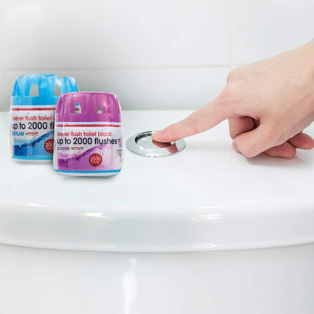 Ecozone Forever Flush 2000 Toilet Block Twin Pack - Eco-Friendly In-Cistern Cleaner
