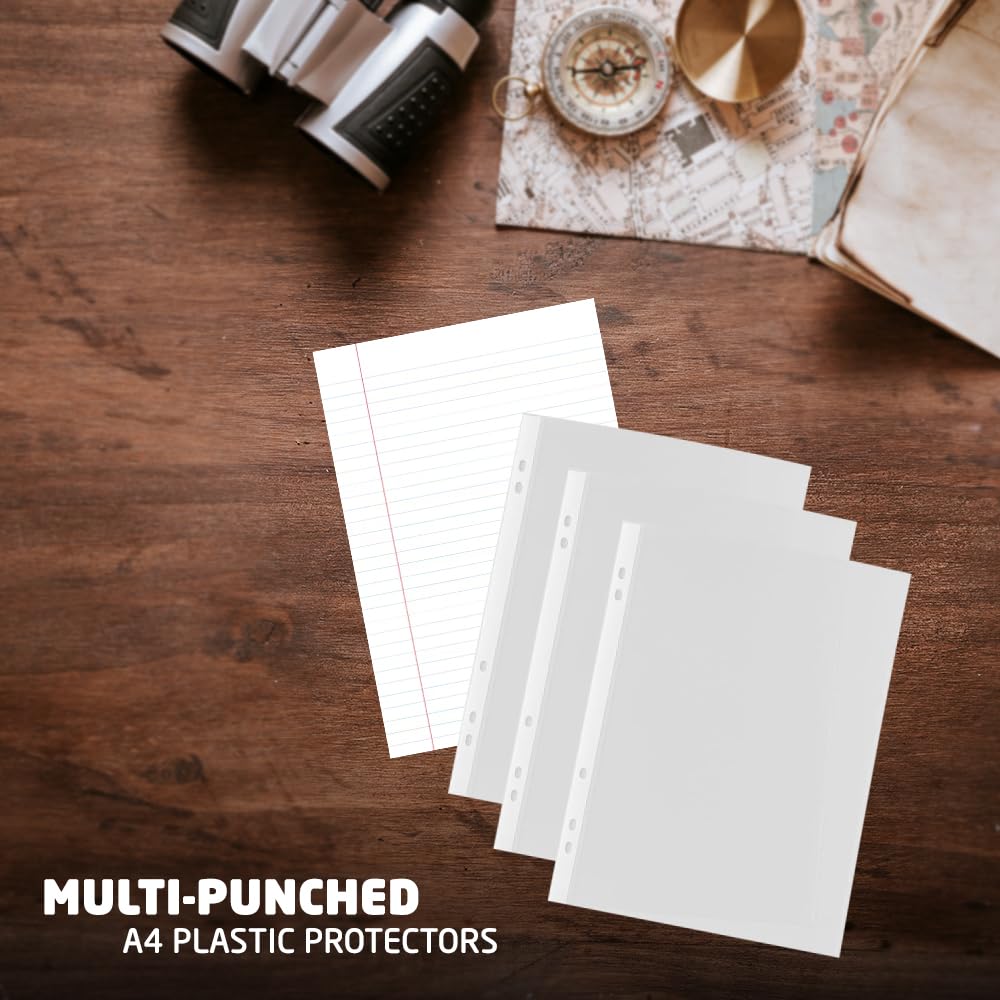 1ABOVE A4 Plastic File Pockets - 200 Pack Clear Poly Wallets | 30 Micron Durable Protection 3