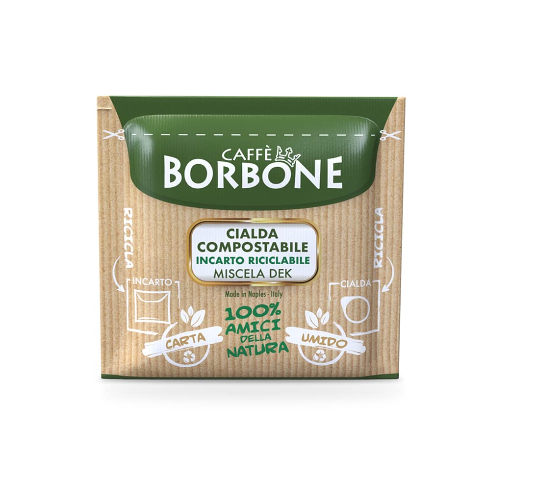Caffè Borbone Dek Decaffeinated Coffee Pods - Compostable, 50 Count x 2