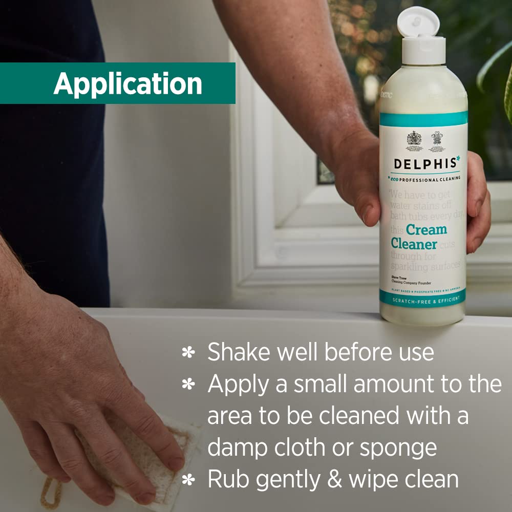 DELPHISECO Multi Use Non Scratch Cream Cleaner - 500ml Lemon Scent | Plant-Based 3