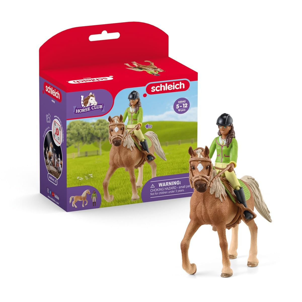 SCHLEICH Horse Club Sarah & Mystery Playset - Action Figure with Arabian Mare for Kids 3+ 8