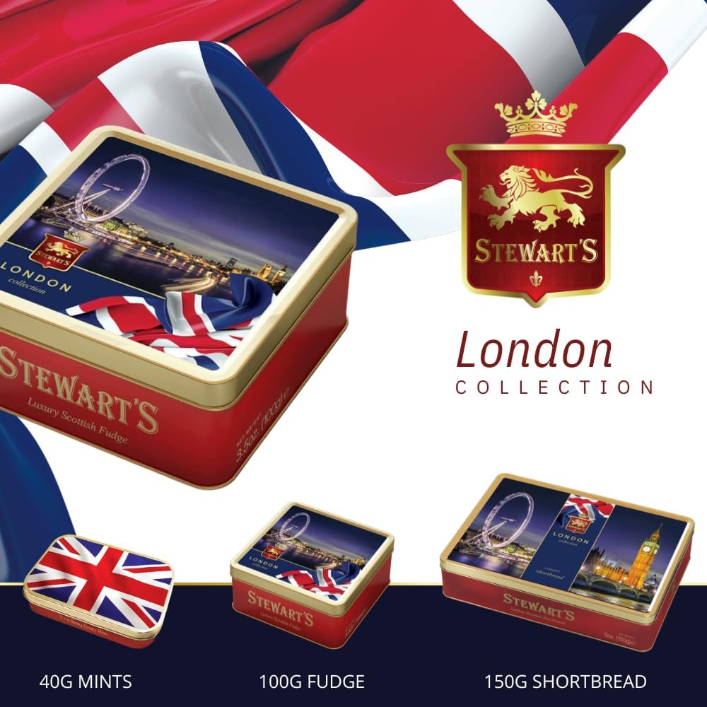 Stewart's London Shortbread Tin (150g) - Traditional Scottish Shortbread 5