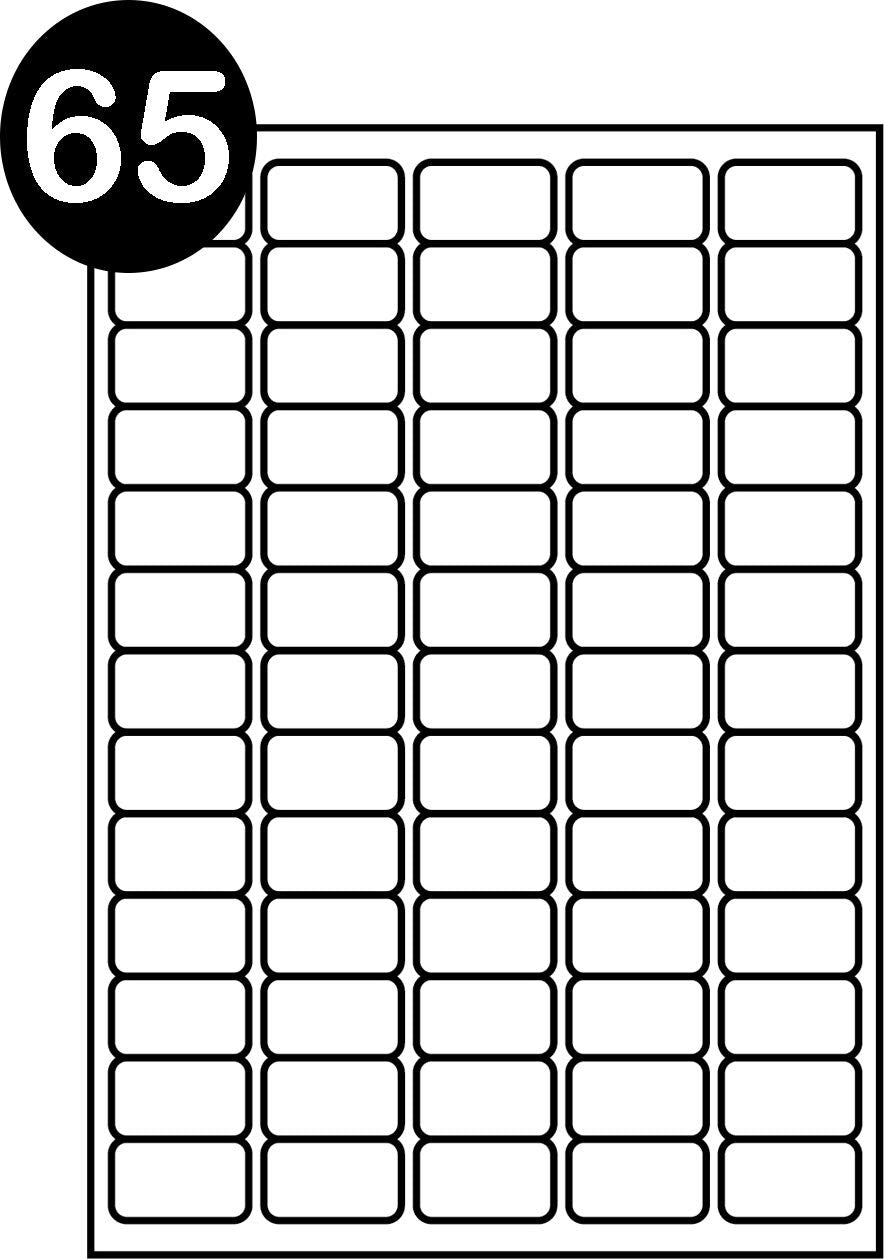SmithPackaging A4 Self Adhesive Address Labels, 65 Labels Per Sheet, 100 Sheets, 6500 Total Labels 2