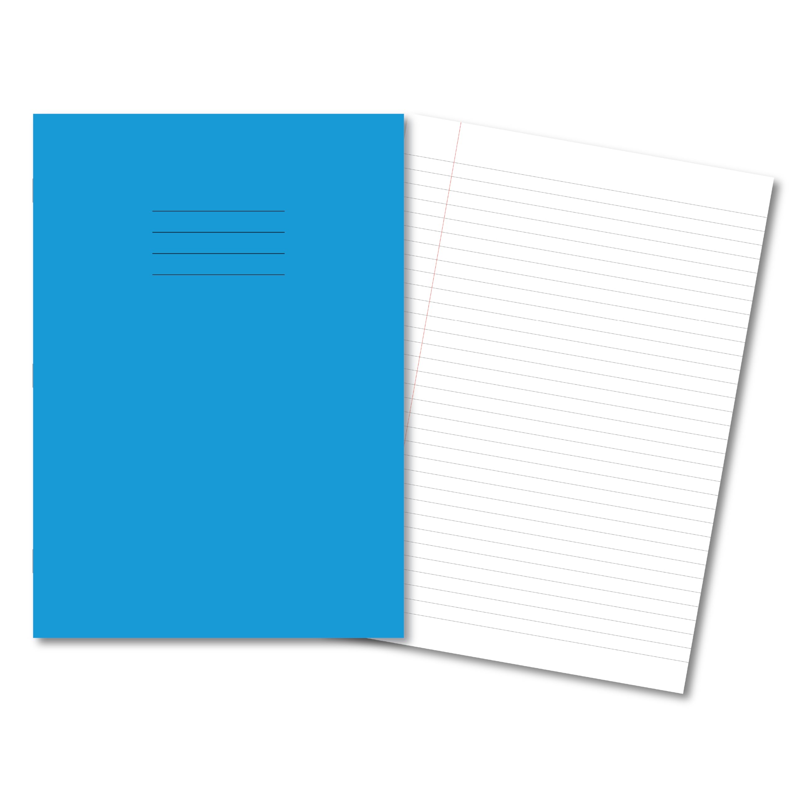 Hamelin A4 Exercise Book - 8mm Ruled & Margin, 48 Pages, Light Blue | Pack of 10 3