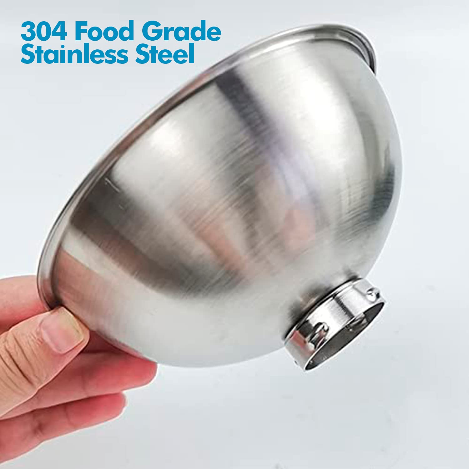 Edipets Double Stainless Steel Pet Bowl Set with Non-Slip Base | 2 Bowls | 5.1 Inch Diameter 3