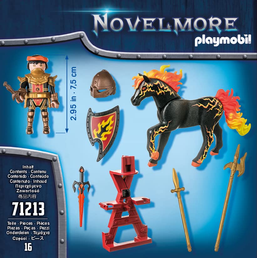 Playmobil Fire Knight - Action Figure Playset with Stunt Features, Ages 7-12