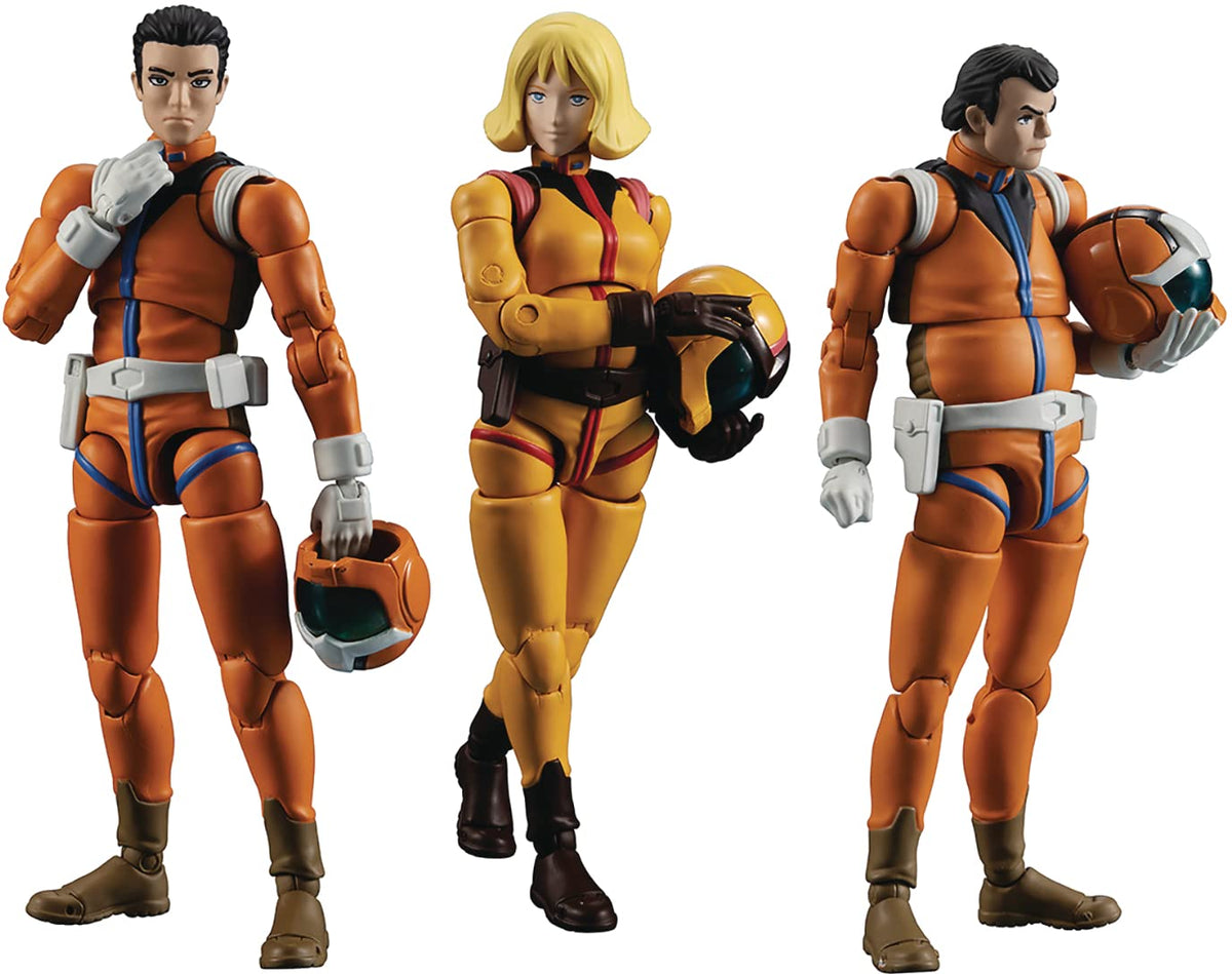 Megahouse Mobile Suit Gundam G.M.G. Earth Federation Force Action Figures - 3 Figures, 10 cm