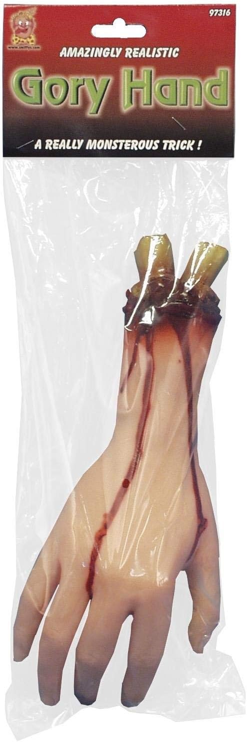 Smiffys Severed Gory Hand Prop - 30cm/12in Rubber Flesh Effect 2