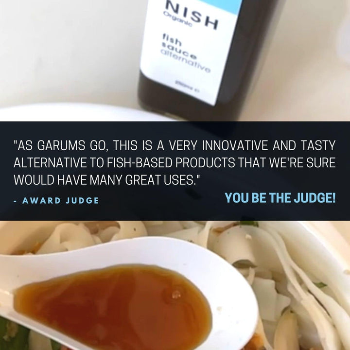 NISH Sauce – Organic Vegan Fish Sauce Substitute, Gluten Free, Soy Free, Made in UK