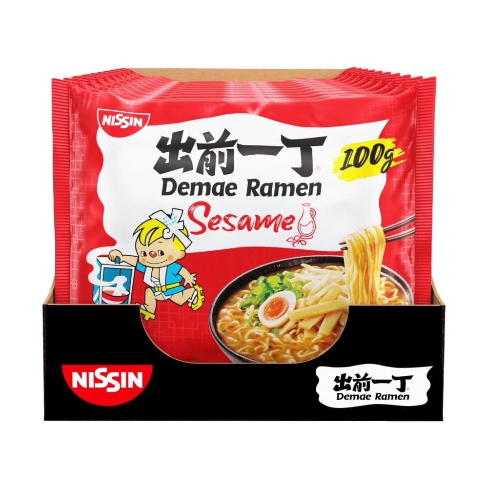 NISSIN Ramen Sesame Flavoured Instant Noodles, 100g (Pack of 10) 2