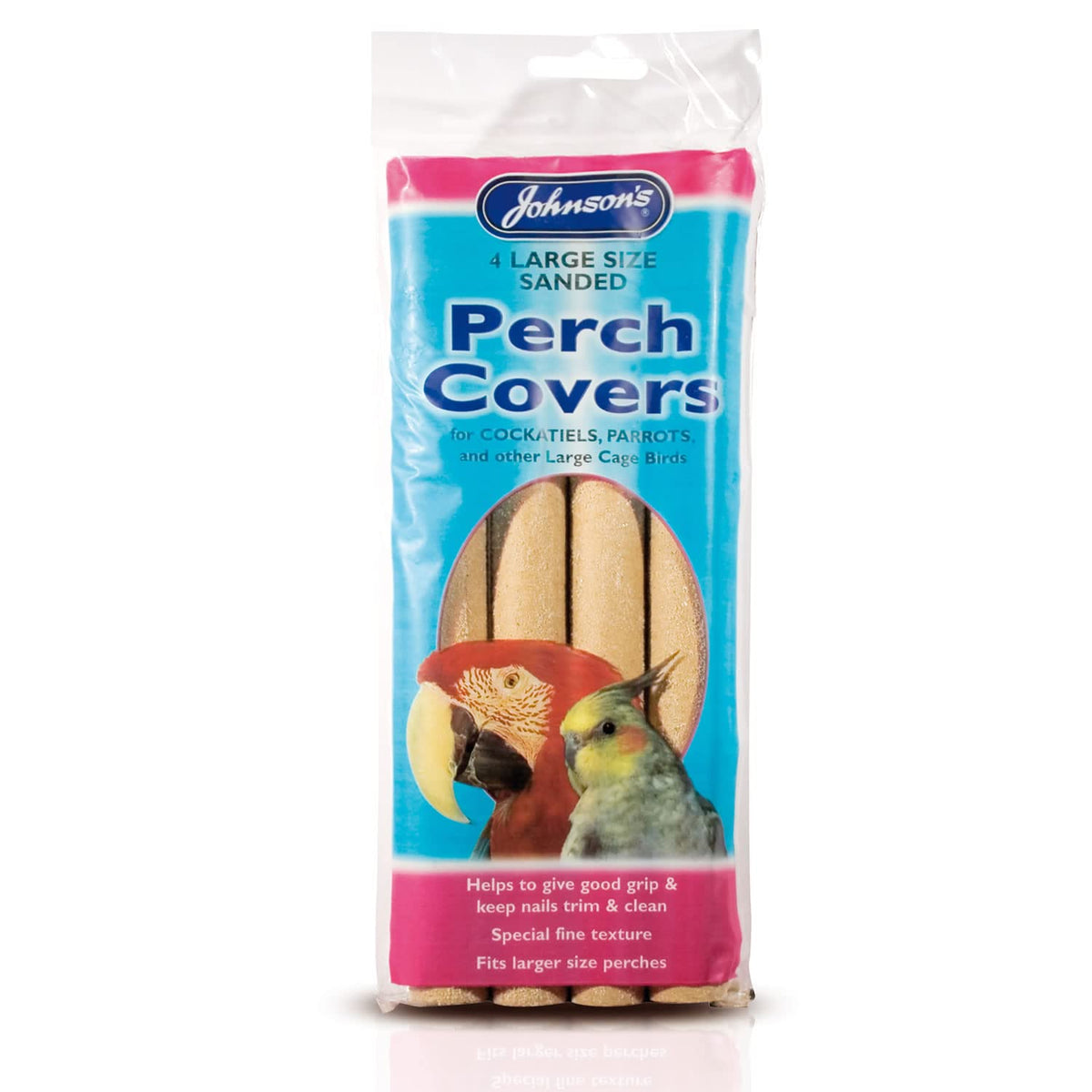 Johnsons Large Sanded Perch Covers - Pack of 4 | Trim Nails | Fits 3/4" Perches 2