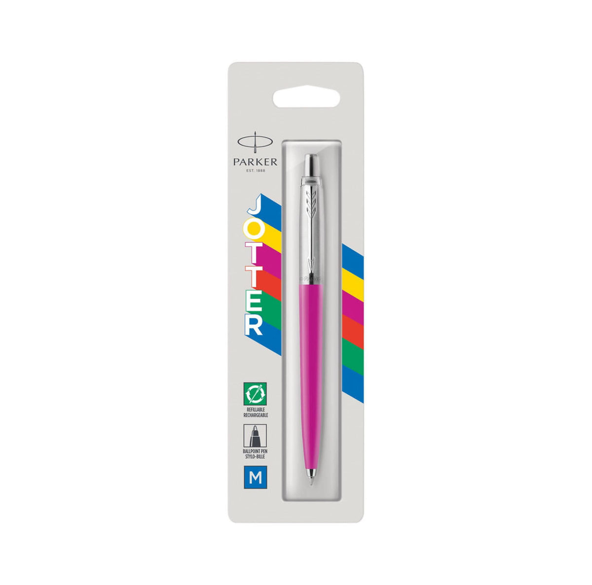 PARKER Jotter Originals Ballpoint Pen - Classic Magenta, Medium Point, Blue Ink, 1 Count
