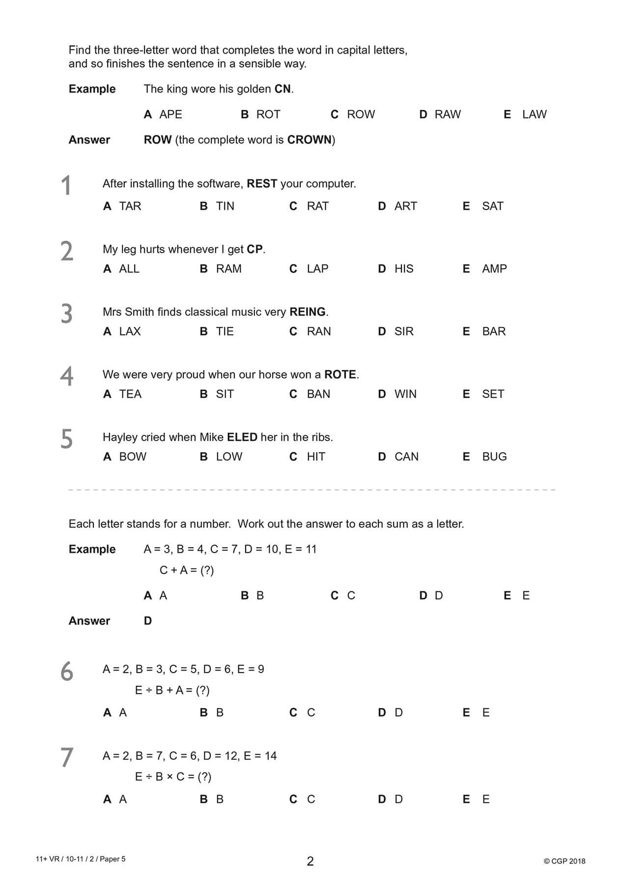 CGP 11+ GL Verbal Reasoning Practice Papers Pack 2 - Ages 10-11 | Paperback | 76 Pages 3