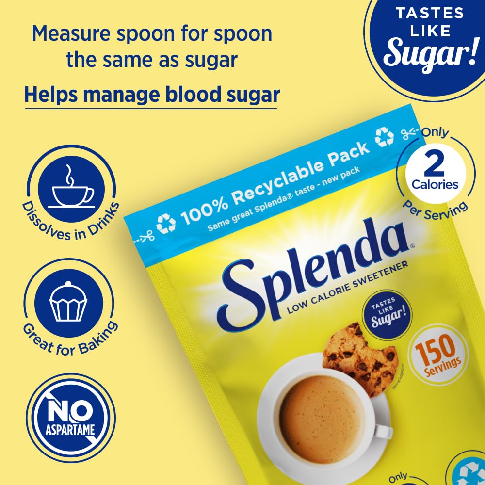 Splenda Low Calorie Granulated Sweetener - Sugar-Free | 75g Pouch | Weight Management
