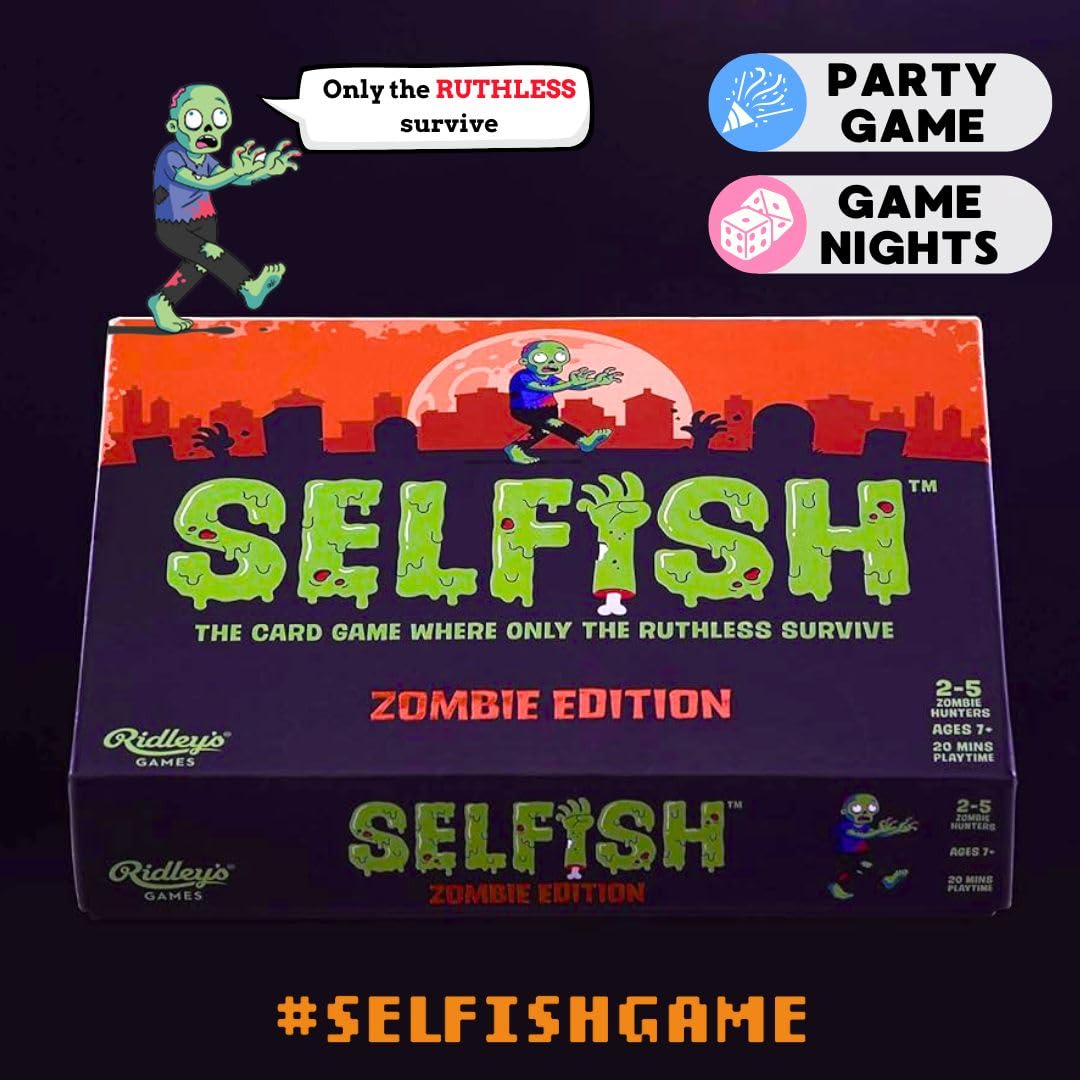 Ridley's Games Selfish: Zombie Edition Game GME028 Strategy Card Game | Multicoloured 6