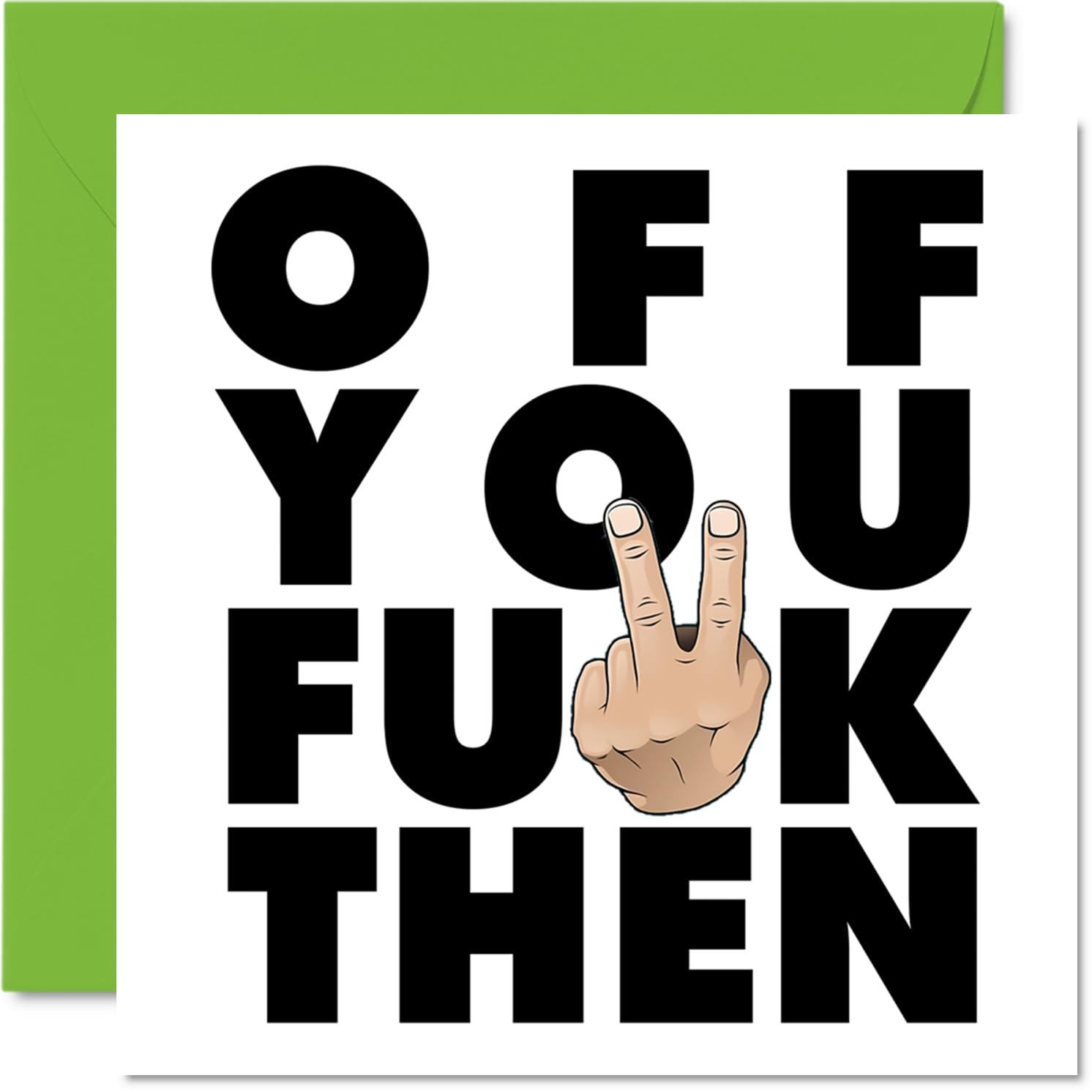 Stuff4 Funny Leaving Card for Colleagues Men Women - Off You F*ck Then | Blank Inside | 145mm x 145mm