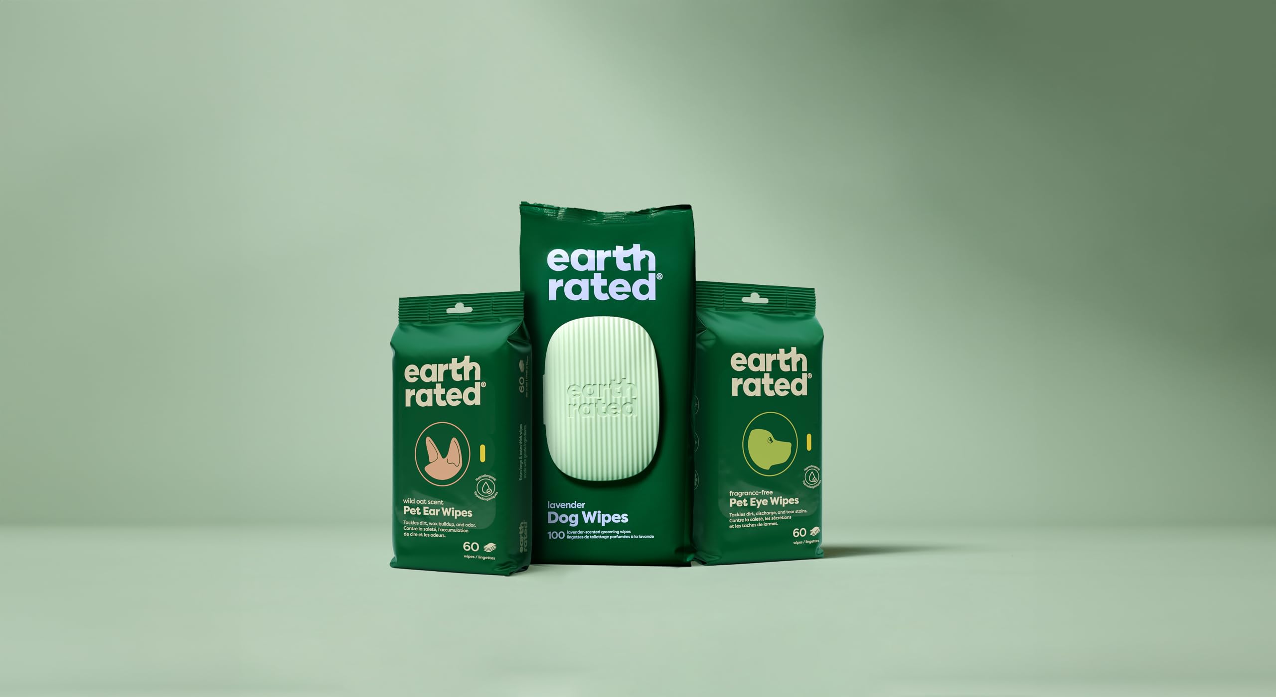 Earth Rated Hypoallergenic Pet Wipes for Dogs and Cats - Lavender Scent, 60 Count 5