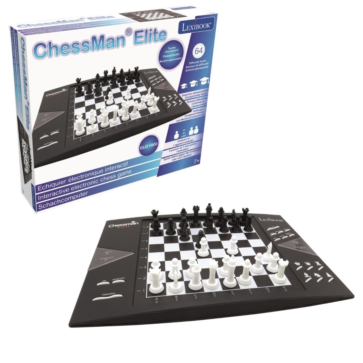 Lexibook Chessman Elite Interactive Electronic Chess Game with 64 Levels 1