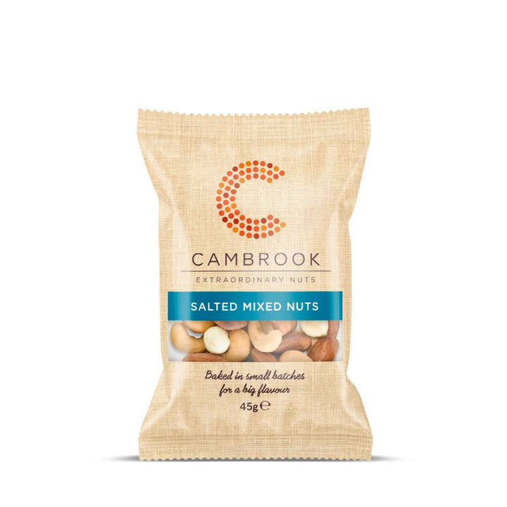Cambrook Baked & Salted Mixed Nuts, 45g Bag