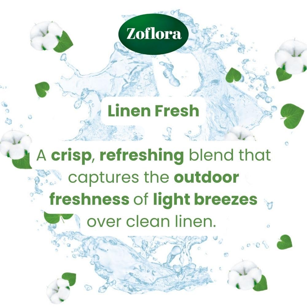 Zoflora Linen Fresh Carpet Freshener & Care Foam, 600ml - Carpet Cleaner with Deep Clean Action & Odor Elimination
