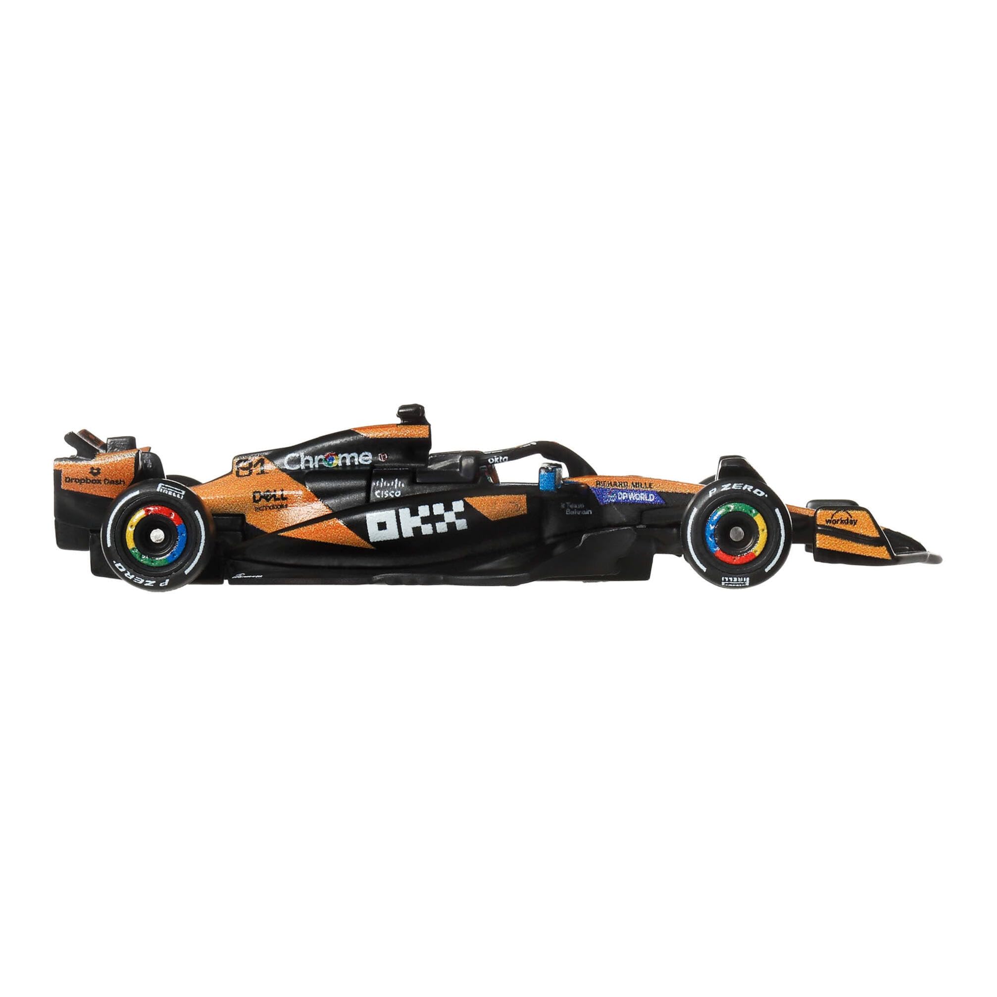 Hot Wheels Formula 1 McLaren Oscar Piastri #81 Die-Cast Car | 1:64 Scale Metal/Metal | Real Riders Tyres 2