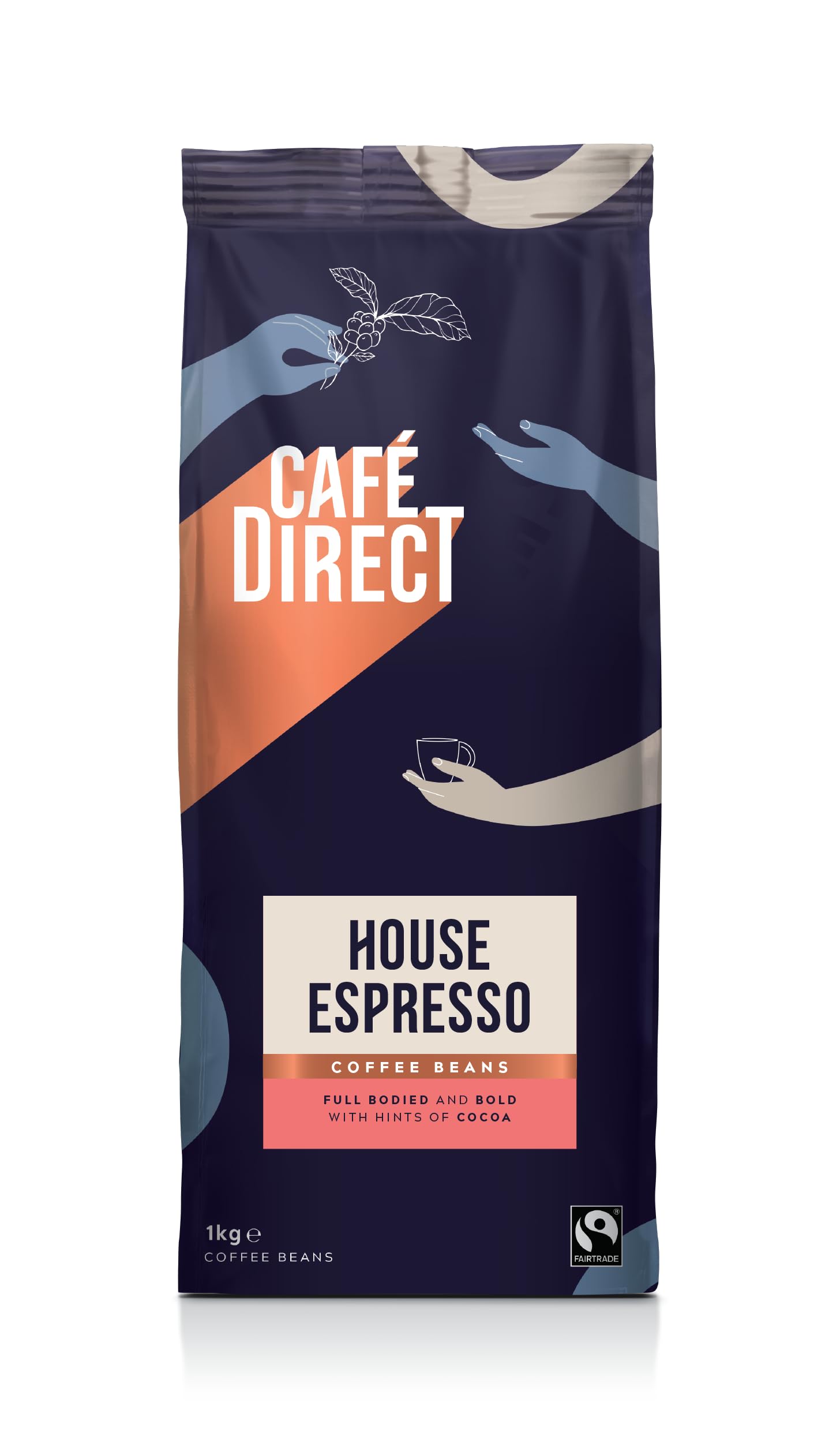 Café Direct Familia Espresso Italian Style Coffee Beans - Dark Roast | 1 kg Whole Bean