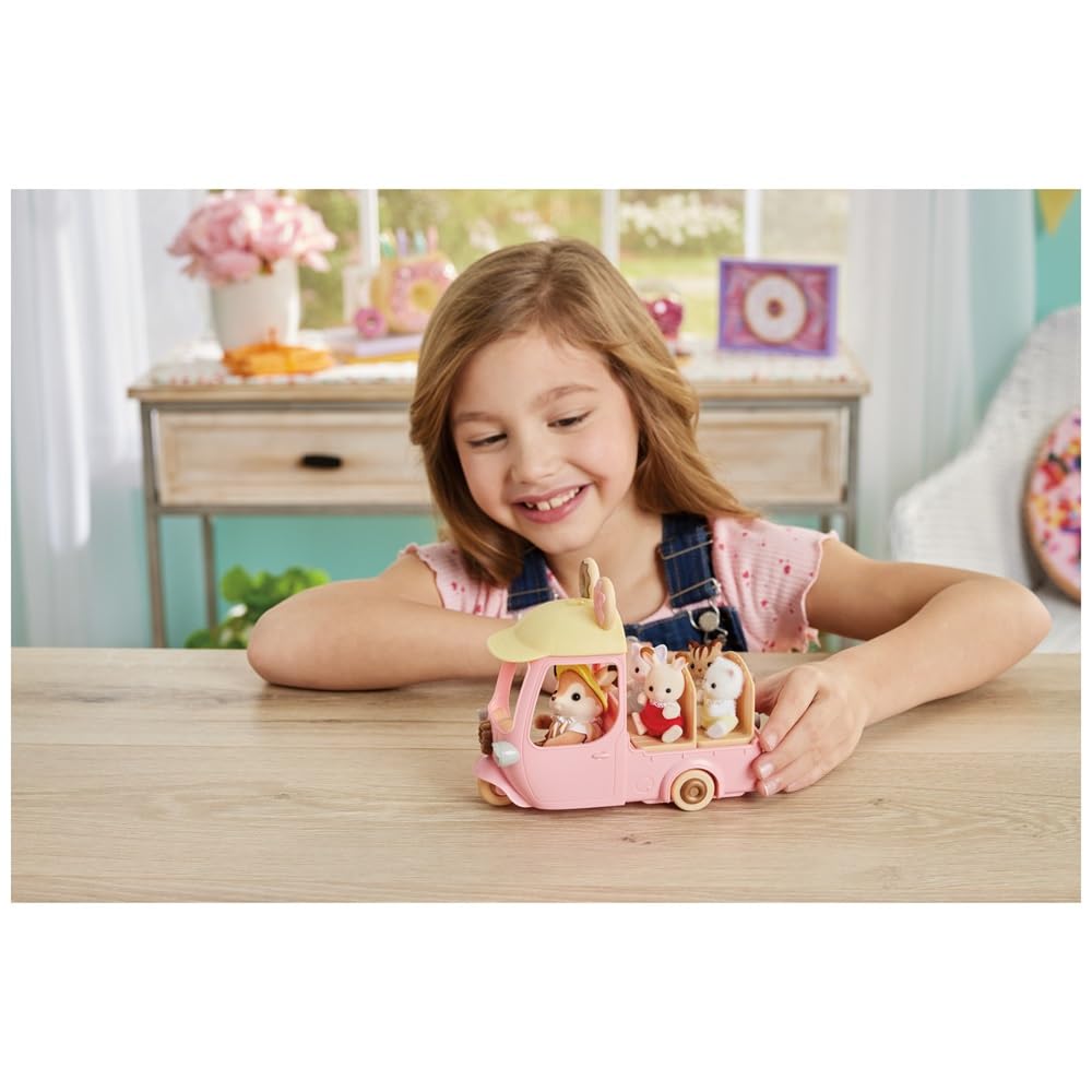 EPOCH Sylvanian Families Doughnut Trolley Playset | Includes 33 Pieces | Ages 3+ 6