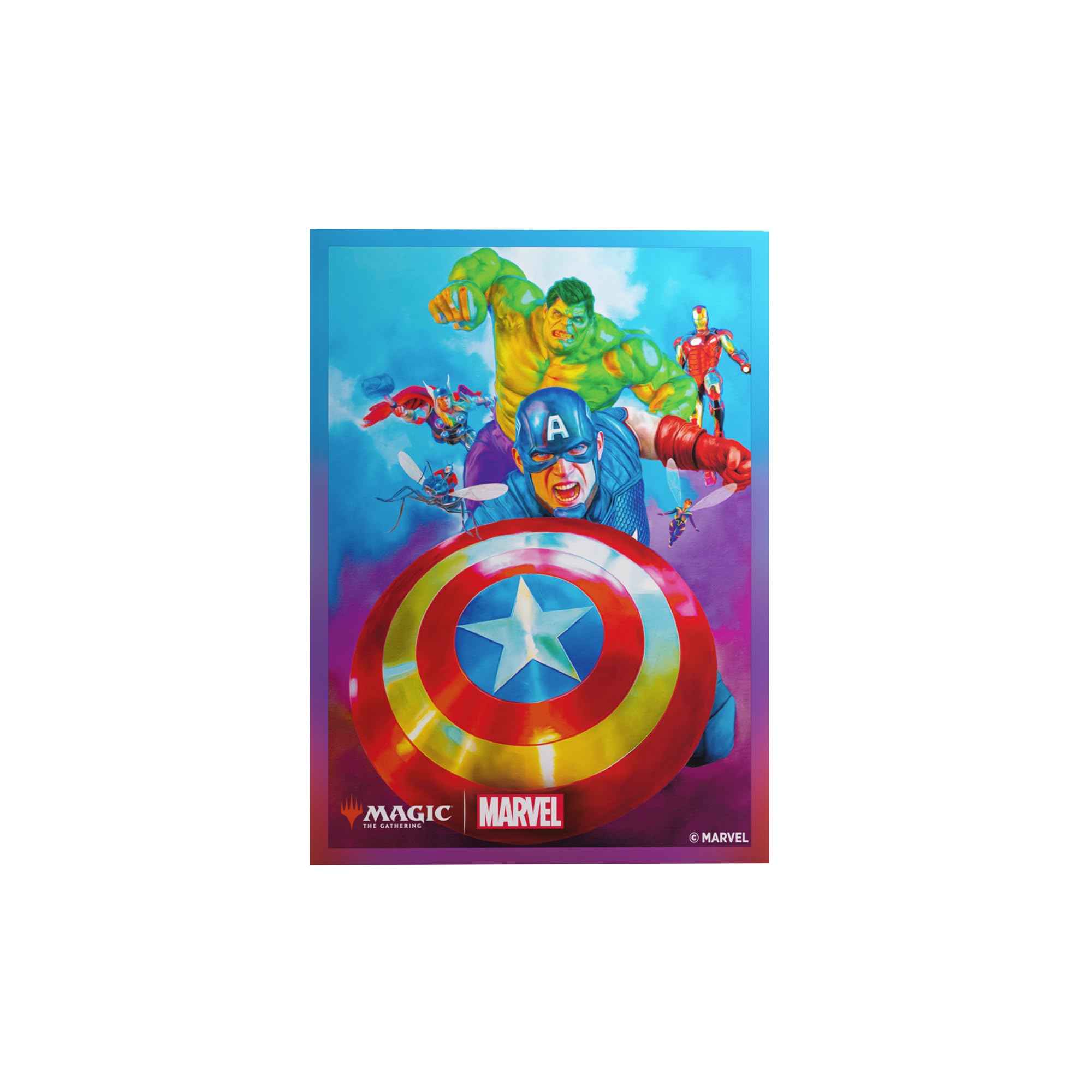 Gamegenic Premium Art Sleeves - Captain America Team Leader | 105 Sleeves | Standard Card Size
