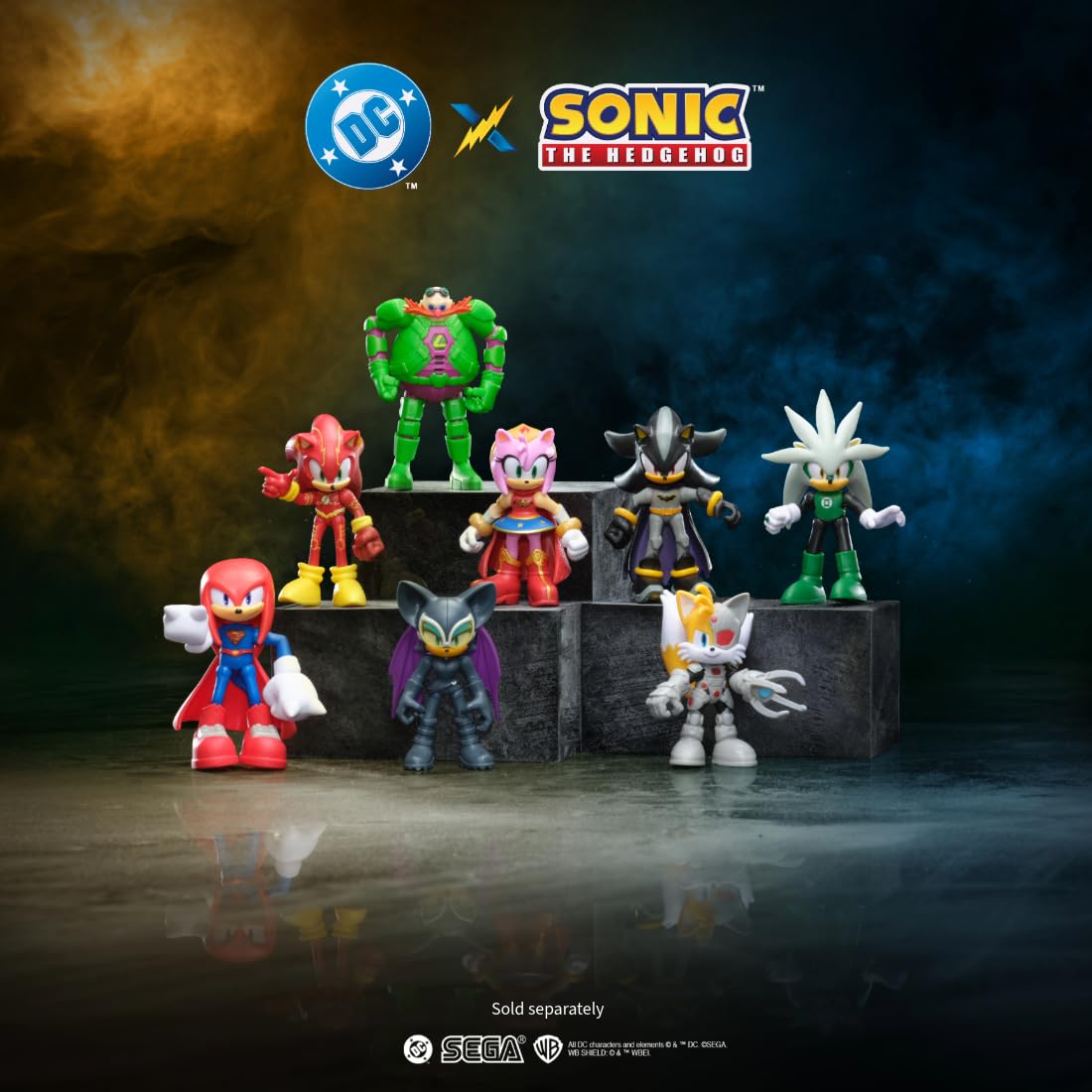 Sonic The Hedgehog DC Comics Silver as Green Lantern Action Figure - 2.5in / 6.35cm | 5 Points of Articulation 3