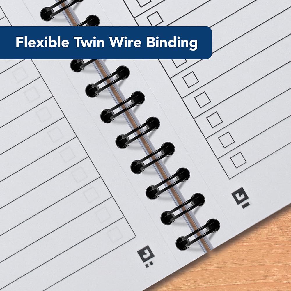 Oxford My Notes To Do List Notebook - Wirebound, 230 Pages, Navy Blue/White | Value Pack of 3 4