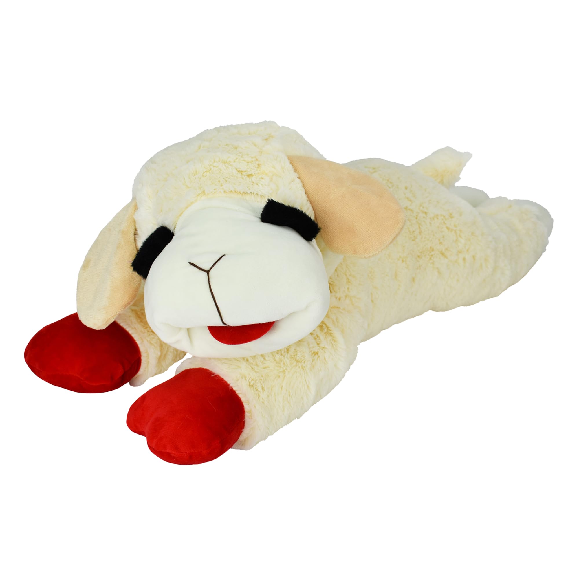 Multipet Lamb Chop Jumbo White Plush Dog Toy - 24-Inch XXL for Large Dogs | Single Squeaker