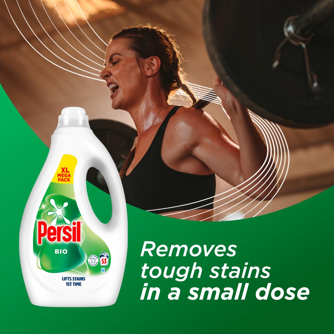 Persil Bio Laundry Washing Liquid Detergent - Tough Stain Removal | 1.43L | Fresh Scent