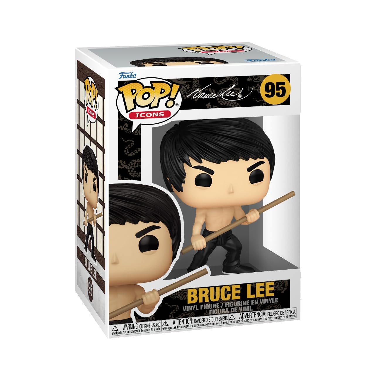 Funko Pop! Icons: Bruce Lee Collectible Vinyl Figure | 3.75 Inches | Multicolored 1