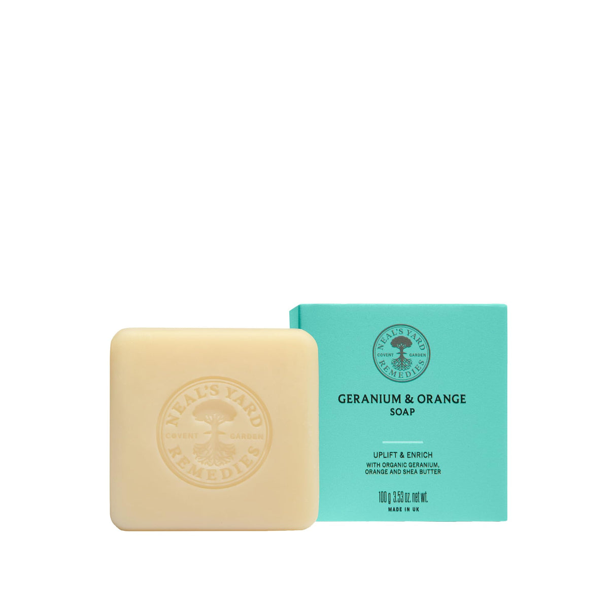 Neal's Yard Remedies Geranium & Orange Soap Bar - Soft, Fresh & Fragrant Skin | 110g | Organic, Vegan