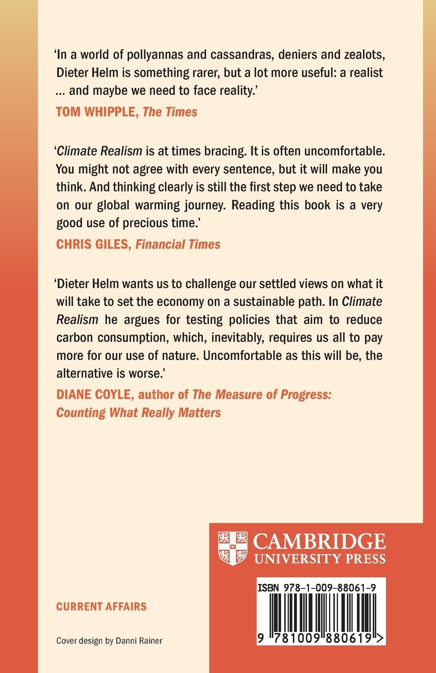 Cambridge University Press Climate Realism: Facing the Facts about Energy - Dieter Helm, Paperback