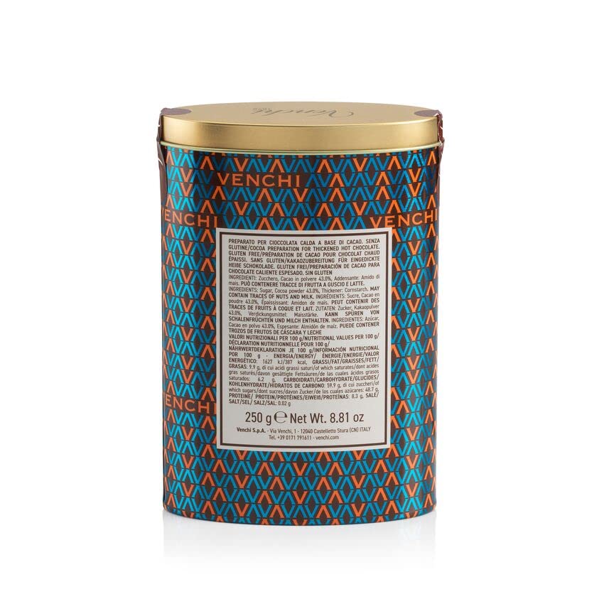 Venchi Hot Chocolate Powder Tin - Traditional Italian Recipe | 250g | Gluten Free 2