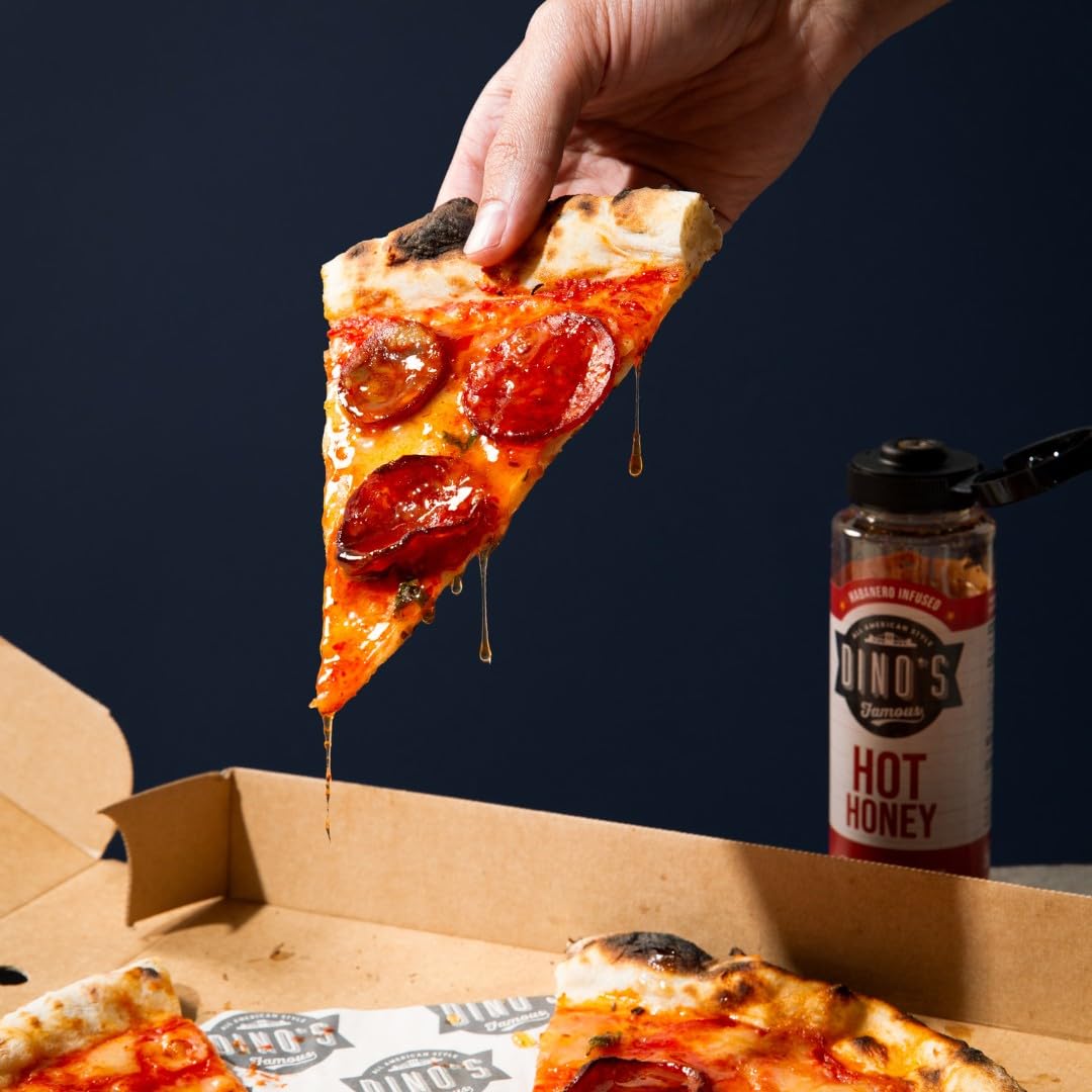 Dino's Famous Hot Honey Habanero Infused Sauce - Sweet & Spicy Drizzle, 350g